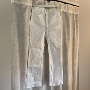 LIKE NEW LOFT Women's White Kick Crop Pants